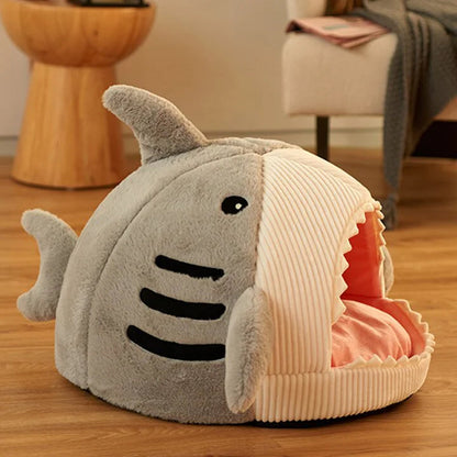 Luxury Plush Shark Pet Bed